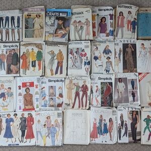 Vintage Sewing Pattern Bundle, Lot of 27